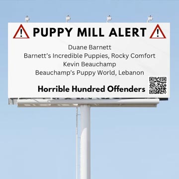 Billboards Against Puppy Mills - Educating the Public by Bringing the Puppy Mill Outbreak to the Forefront