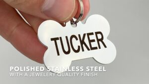 GoTags Stainless Steel Pet ID Tags, Personalized Dog Tags and Cat Tags